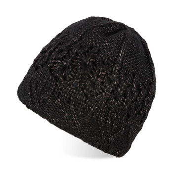 Czapka zimowa damska Paolo Peruzzi z wełny i alpaki, czarna A-02-BL