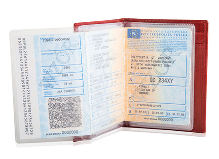 Etui na karty BIZNES czerwony