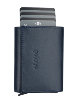 Portfel BOSTO wykonany z delikatnej skóry Italia granatowy