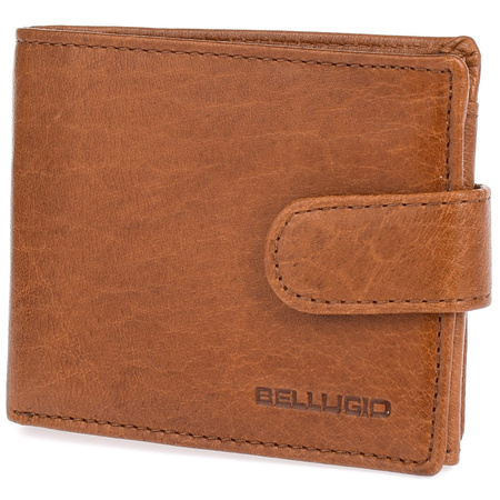 Portfel męski skórzany Bellugio - koniakowy