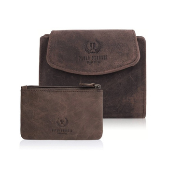 Zestaw prezentowy ZUP-40-BR portfel damski skórzany T-12 etui T-51