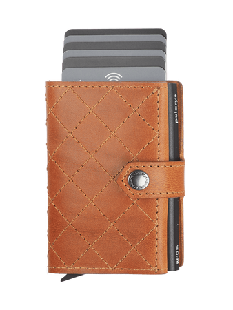 Portfel HIKER - CHIC Decor wykonany z garbowanej skóry Nomad koniak