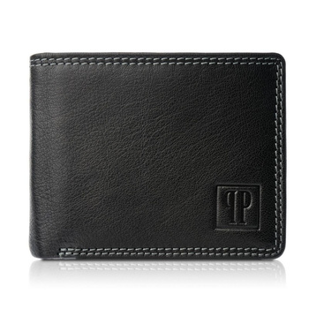 Portfel męski ze skóry z ochroną RFID Paolo Peruzzi T-68-BL