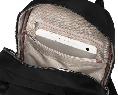 Elegancki plecak damski miejski w czarnym kolorze - Peterson