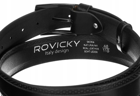 Szeroki, skórzany pasek męski - Rovicky 110