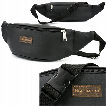 Nerka saszetka na biodro duża lakostka BELTIMORE