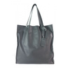 Duży pojemny worek Shopper bag na ramię A4 Vera Pelle Szary Grafit  GL46G