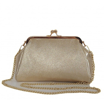 Kopertówka listonoszka Vera Pelle złote okucia skórzana LKB35ORO