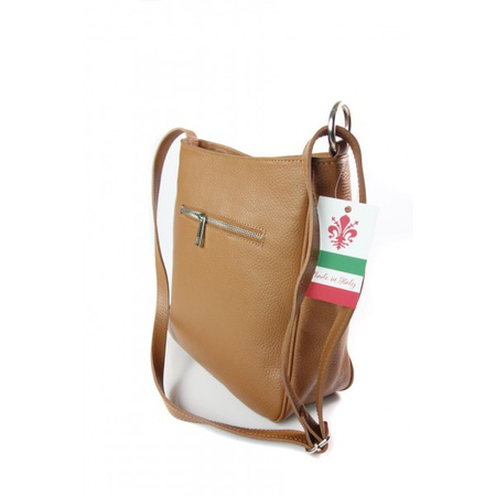 Duża listonoszka,przewieszka Vera Pelle Camel  VP1313C