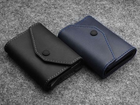 Portfel PORTER Go wykonany z woskowanej skóry Hunter czarny