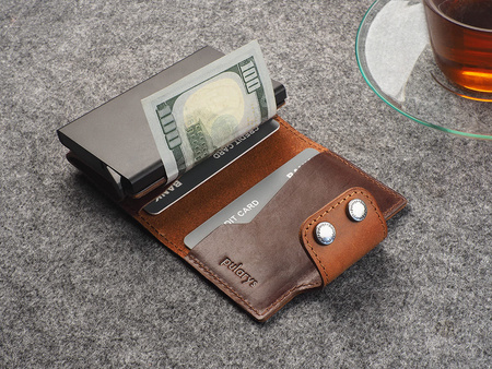 Portfel DOPPIO - POSTCARD Decor koniak