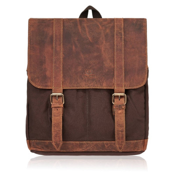 Plecak męski vintage brązowy Paolo Peruzzi T-29-BR