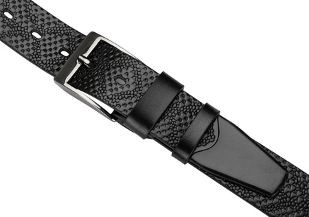 Pasek skórzany męski z tłoczeniem croco — Peterson 115