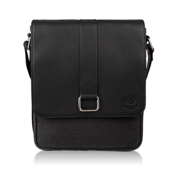 Portfel męski AY-06-BL i torba męska skórzana na ramię AY-01-BL zestaw Paolo Peruzzi ZUP-138