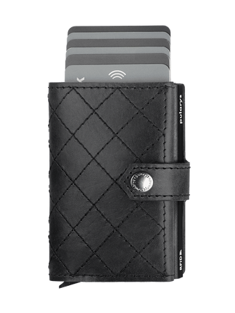 Portfel HIKER - CHIC Decor wykonany z garbowanej skóry Nomad czarny