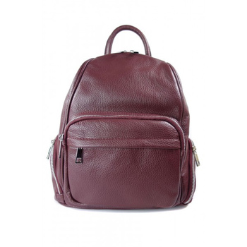 Elegancki poręczny plecak Vera Pelle Bordowy  VP344R