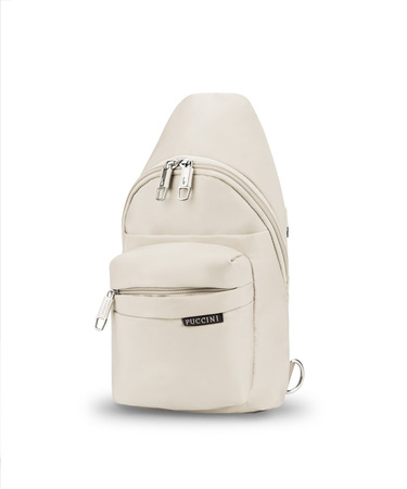 Plecak na jedno ramię Sling Bag - jasnobeżowy Puccini