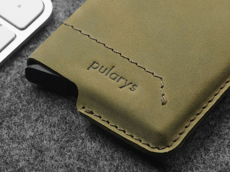 Portfel GOBI wykonany ze woskowanej skóry Hunter oliwkowy