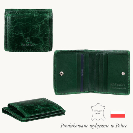Portfel damski Canaletto z zielonej skóry licowej - elegancja i styl