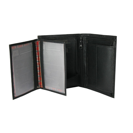 Portfel męski z ozdobnym przeszyciem