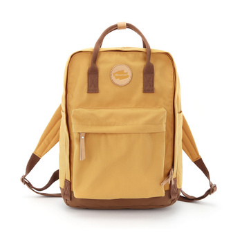 Żółto-brązowy, stylowy plecak zawieszony na regulowanych szelkach - Himawari