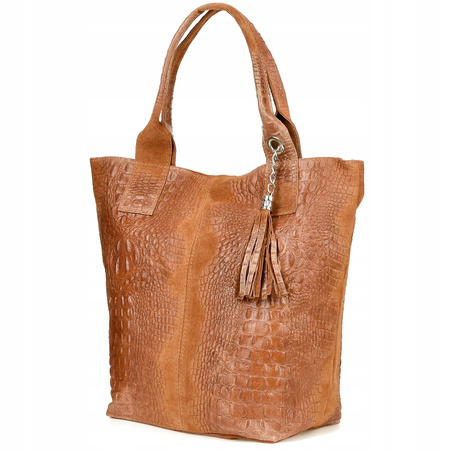 Torebka torba skórzana damska shopper A4