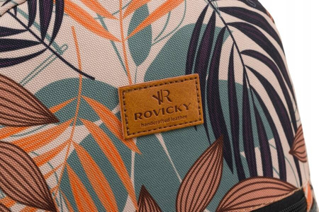 Plecak damski Rovicky w roślinne wzory – stylowy wybór na co dzień
