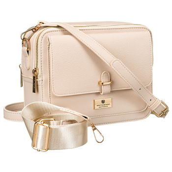 Listonoszka damska beżowa ze skóry ekologicznej - Peterson