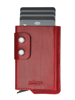 Portfel FUNKY wykonany ze skóry Nomad czerwony