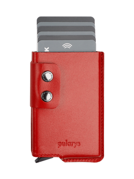 Portfel FUNKY wykonany ze skóry Italia czerwony