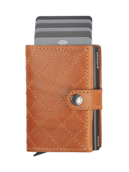 Portfel HIKER - CHIC Decor wykonany z garbowanej skóry Nomad koniak