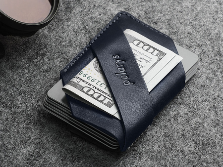 Portfel NAMIB wykonany z roślinnie garbowanej skóry Nomad granatowy