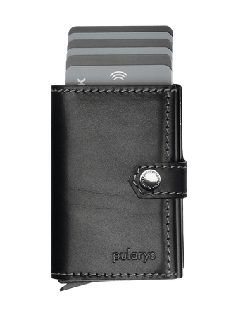 Portfel HIKER wykonany z roślinnie garbowanej skóry Nomad czarny