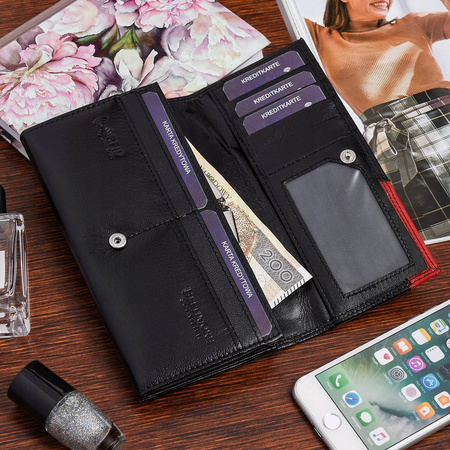 Damski skórzany portfel duży RFiD BELTIMORE