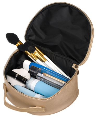 Kosmetyczka kuferek Peterson ze skóry ekologicznej w kolorze złotym