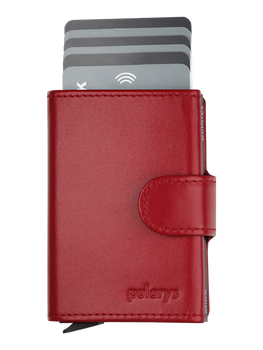 Portfel SOHO wykonany z delikatnej, ekskluzywnej skóry Italia czerwony