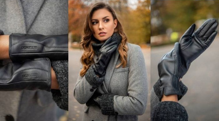 Rękawiczki damskie CHLOE czarny xl