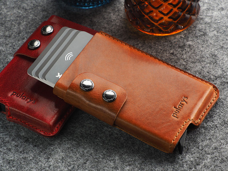 Portfel FUNKY wykonany ze skóry Nomad koniak