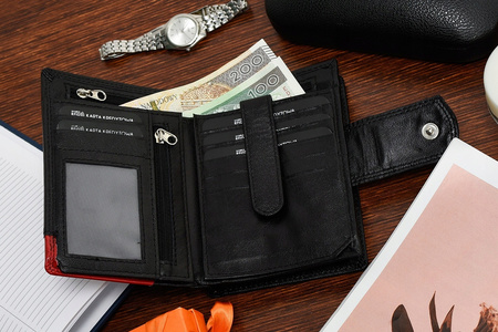 Damski skórzany portfel duży RFiD BELTIMORE