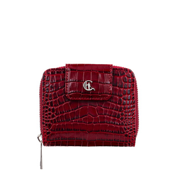 Portfel damski Canaletto z bordo skóry krokodylowej, RFID, elegancki i funkcjonalny