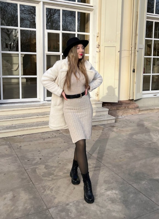 Skórzany pasek damski EMILY czarny 90-105-cm