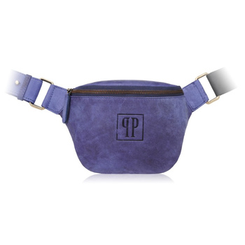 Nerka damska skórzana vintage granatowa Paolo Peruzzi T-97-HDB