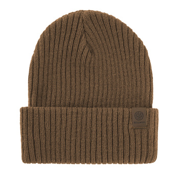 Czapka męska ze ściągaczem WINTER brazowy