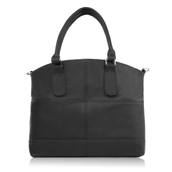 Torebka skórzana na ramię Abruzzo ABR-23 czarna, pojemna, praktyczna