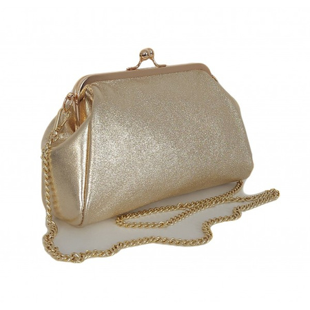 Kopertówka listonoszka Vera Pelle złote okucia skórzana LKB35ORO