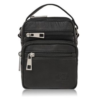 Torba męska skórzana na ramię Paolo Peruzzi czarna T-133-BL