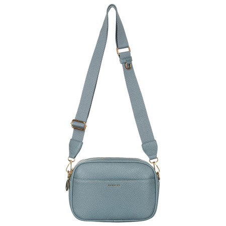 Listonoszka damska crossbody niebieska z paskiem eko skóry Peterson