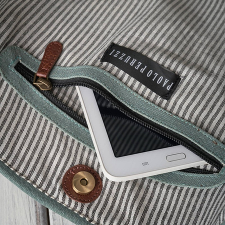 Torebka damska shopper dua na ramię z dodatkową kosmetyczką wegaska Paolo Peruzzi E-23-BU