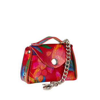 Etui skórzane na klucze i drobiazgi Bajubaj w kolorze czerwonym