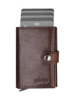 Portfel HIKER wykonany z roślinnie garbowanej skóry Nomad brązowy